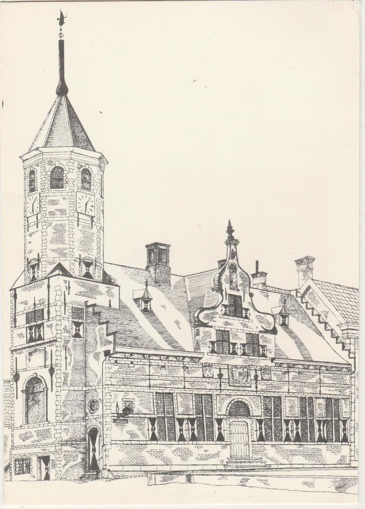 WILLEMSTAD Voormalig Raadhuis gr.f., Verzenden, 1980 tot heden, Gelopen, Noord-Brabant