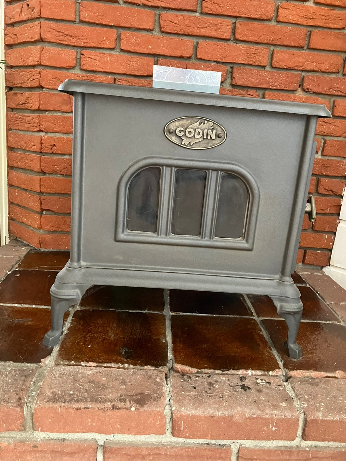 Godin houtkachel, Huis en Inrichting, Kachels, Ophalen, Zo goed als nieuw, Hout, Houtkachel