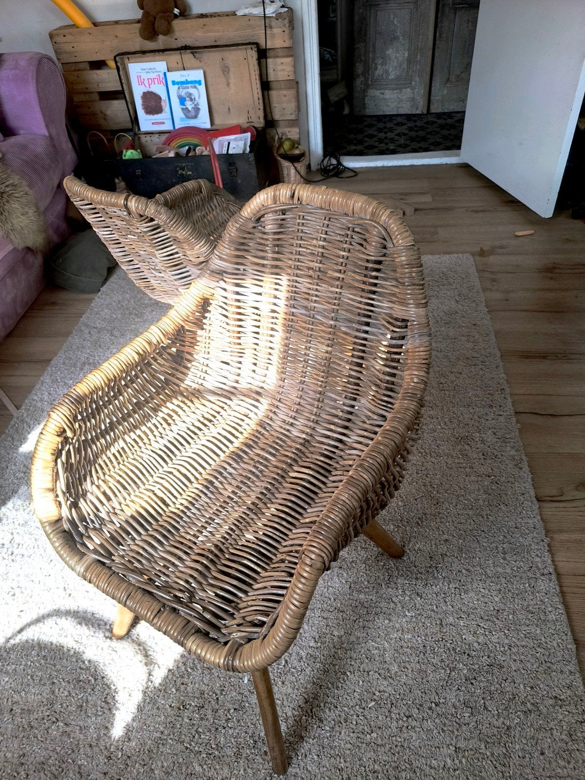 6 prachtige rieten stoelen.., Ophalen, Bruin