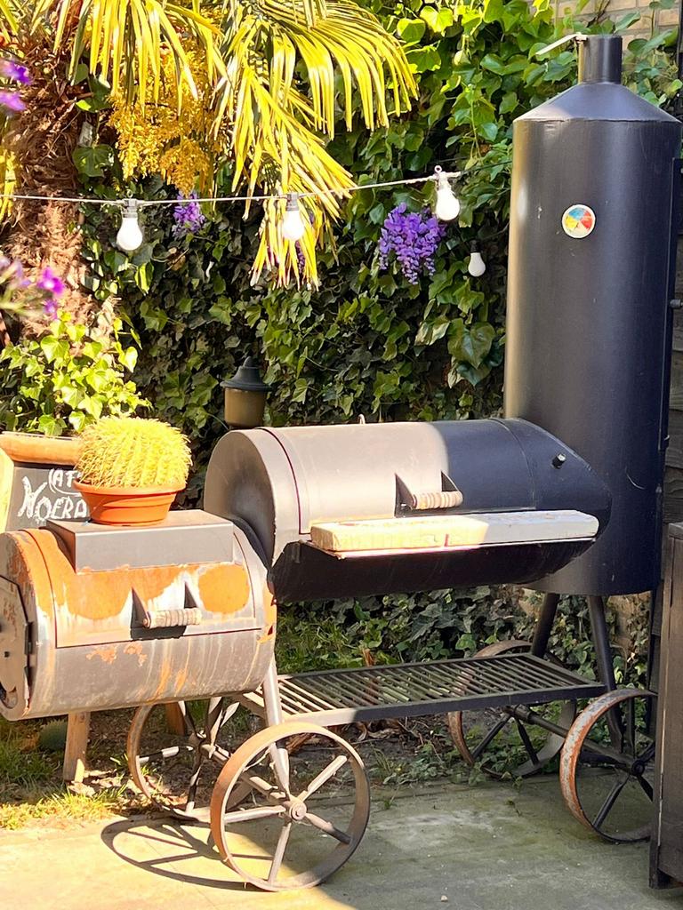 American Texas smoker 18 inch, Ophalen, Gebruikt