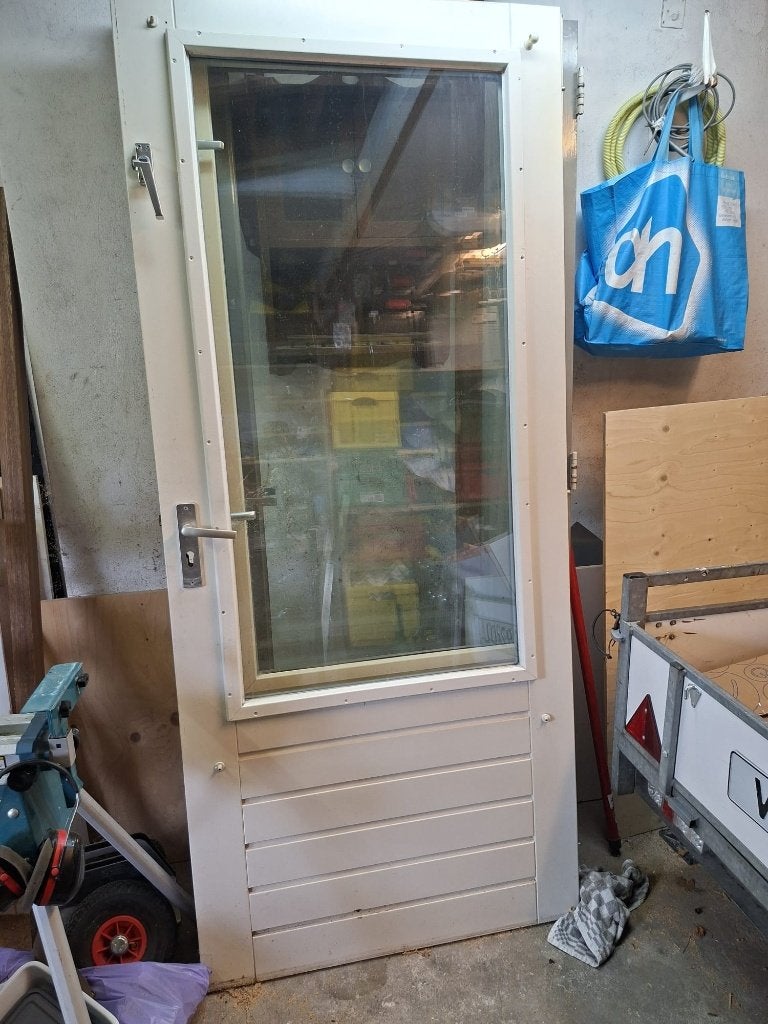 achterdeuren hardhout, Ophalen, Gebruikt, 80 tot 100 cm, Buitendeur