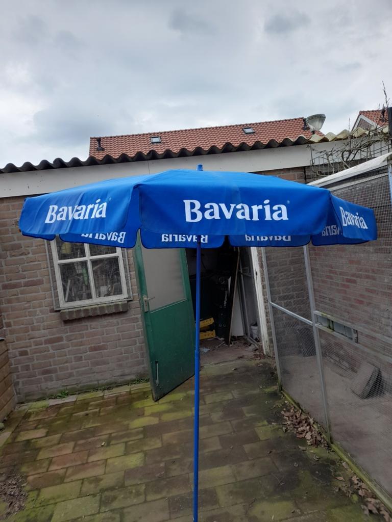 Bavaria parasol - blauw, ideaal voor terras of tuin, Ophalen