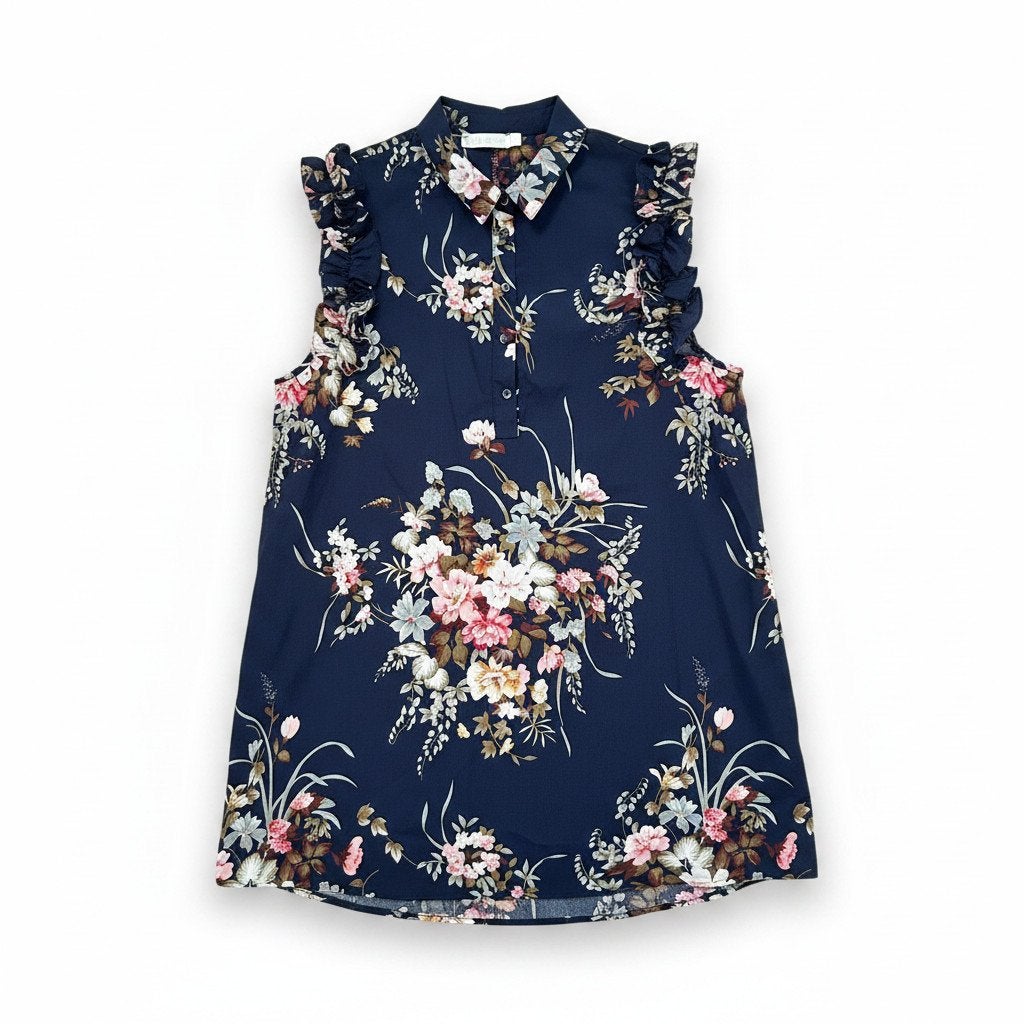 Flamant Rose Mini Jurkje maat L, Kleding | Dames, Jurken, Blauw, Maat 42/44 (L), Zo goed als nieuw, Boven de knie