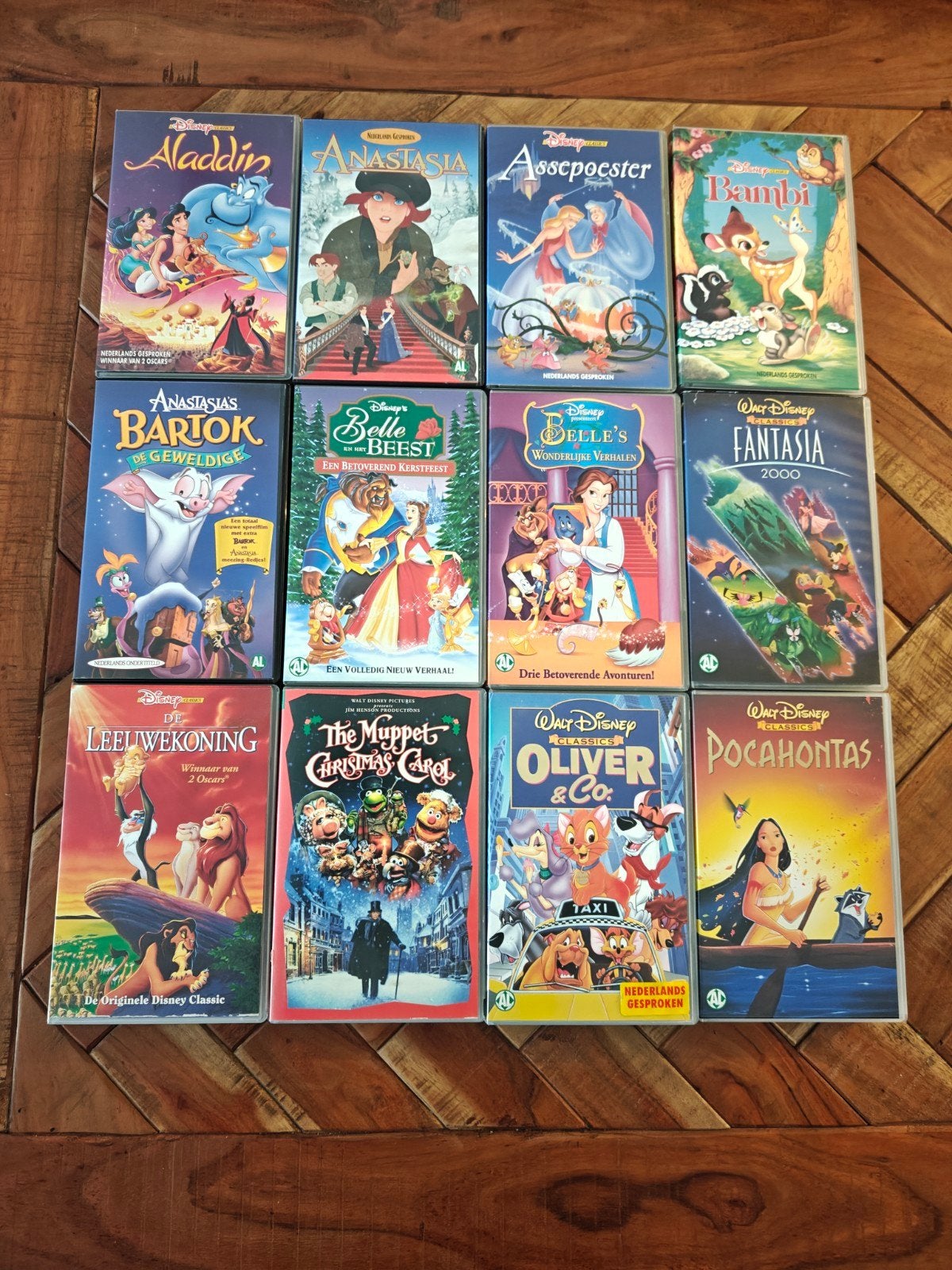 12 Disney VHS banden, Gebruikt, Tekenfilm, Alle leeftijden, Ophalen of Verzenden