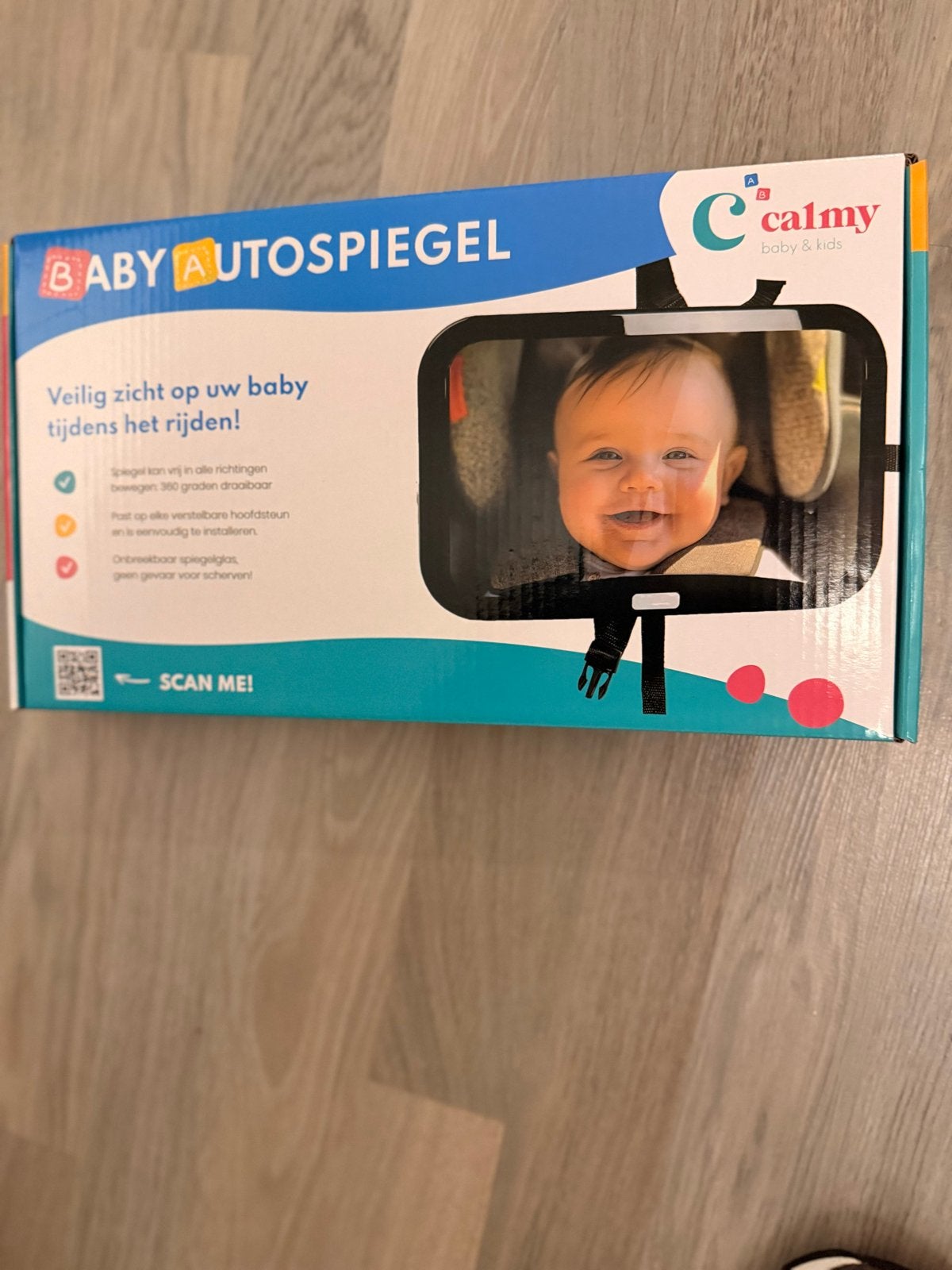 Calmy Baby Autospiegel - Veilig zicht op je baby, Kinderen en Baby's, Ophalen of Verzenden, Nieuw, Overige merken