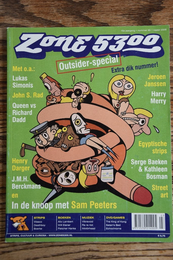 zone 5300 strip boek muziek 2008 nummer 83 outsider special, Eén comic, Europa, Ophalen of Verzenden, Zo goed als nieuw