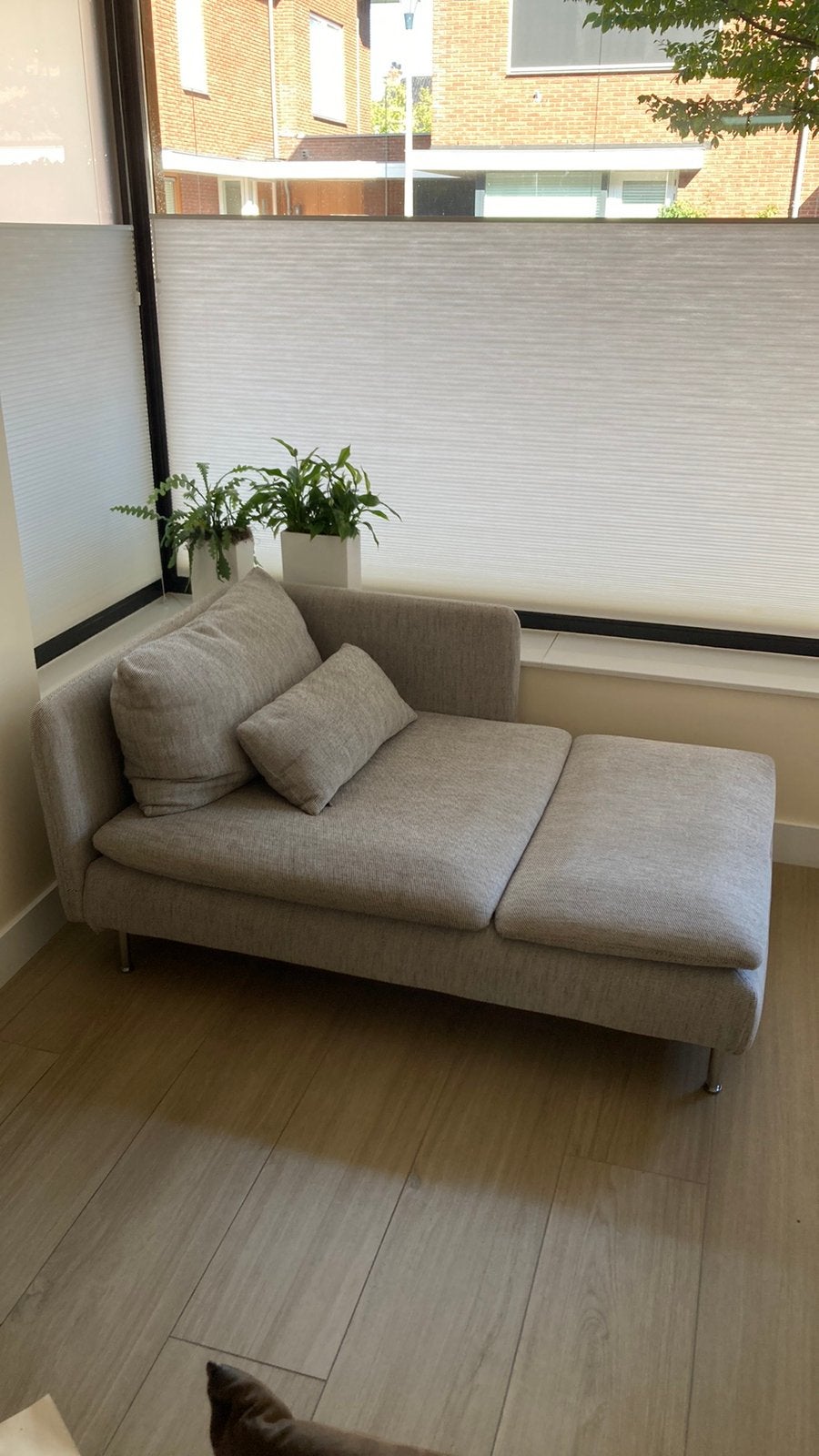 IKEA SÖDERHAMN Chaise longue/ beige/bruin, Ophalen, Gebruikt, Eenpersoons, Minder dan 150 cm