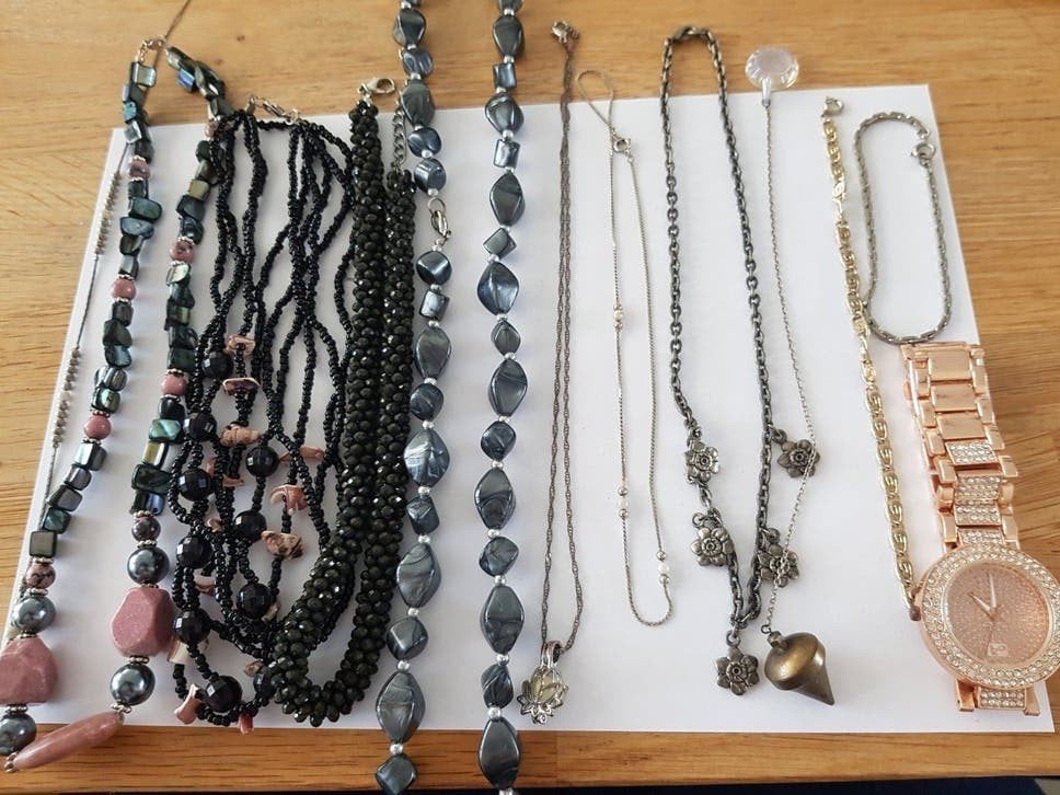 Vintage sieraden, Met kristal, Overige materialen, Gebruikt, Overige kleuren
