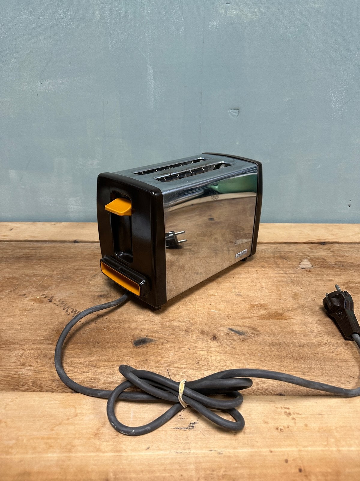 Vintage Philips HD4139 broodroosteer zilver 1970 oranje, Ophalen of Verzenden, Gebruikt