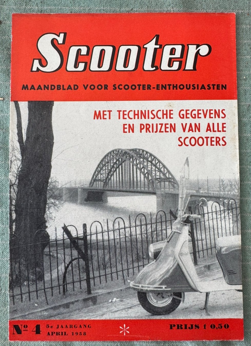 Knipsel uit 1958 Heinkel Tourist, Verzenden, Zo goed als nieuw, Motoren