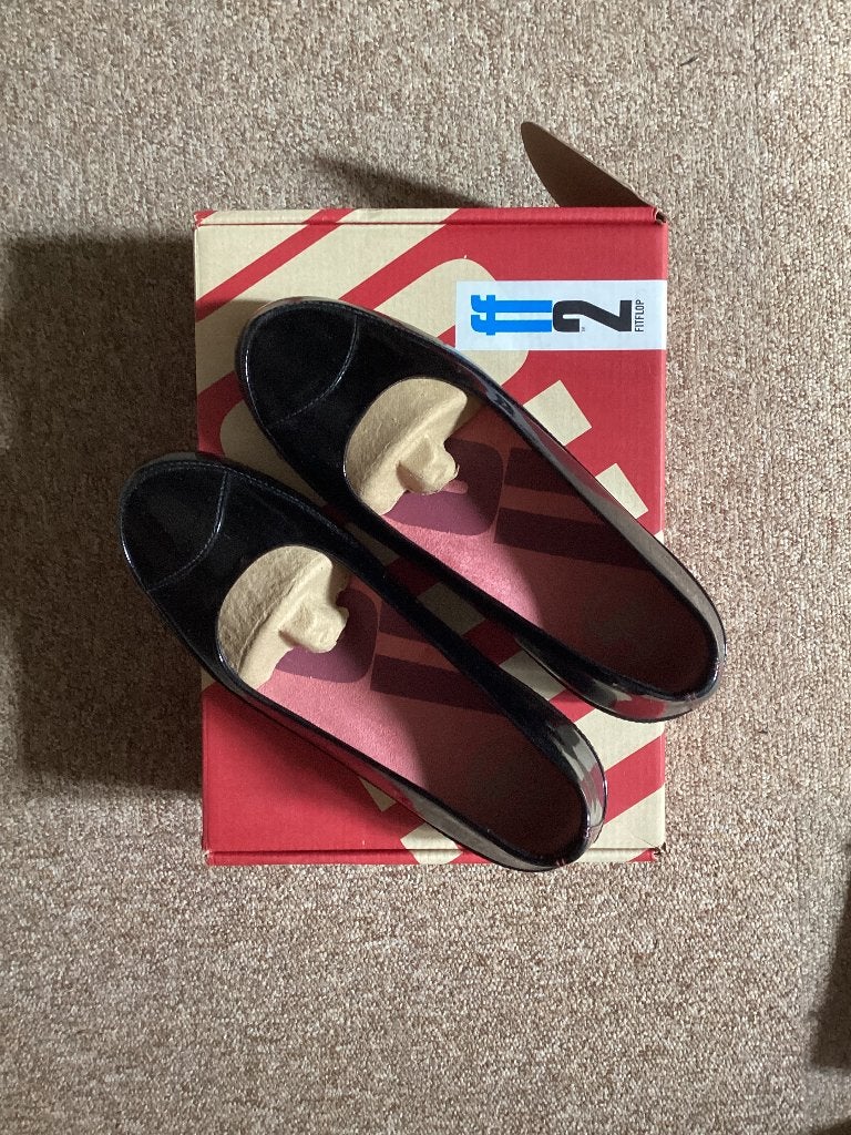 Fitflop Ballerina zwart lak leer Nieuw, Zwart, Nieuw, Fitflop, Ballerina's