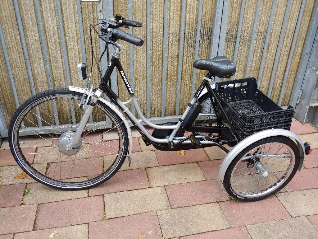 Elektrische driewielfiets, Fietsen en Brommers, Fietsen | Driewielers, Ophalen, Gebruikt, Batavus, Verstelbare zitting