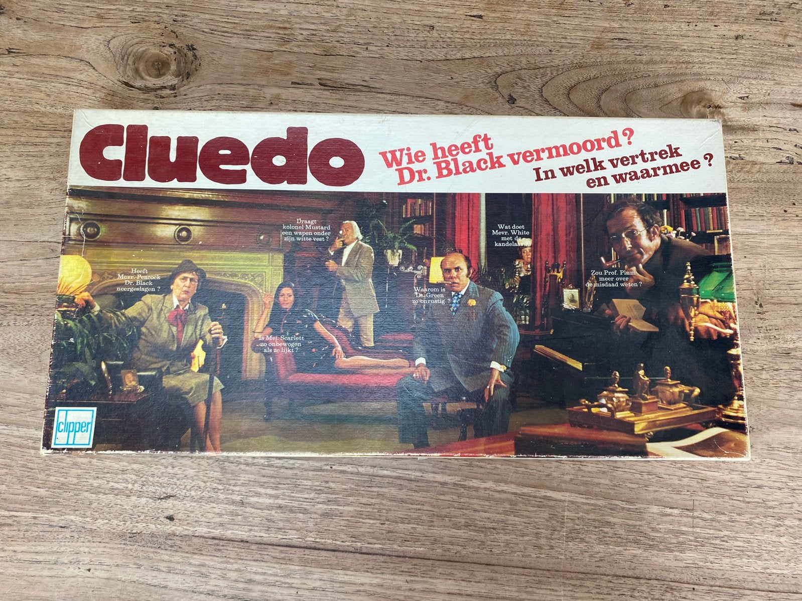 Clipper Cluedo, oude versie, zgan, Ophalen of Verzenden, Zo goed als nieuw