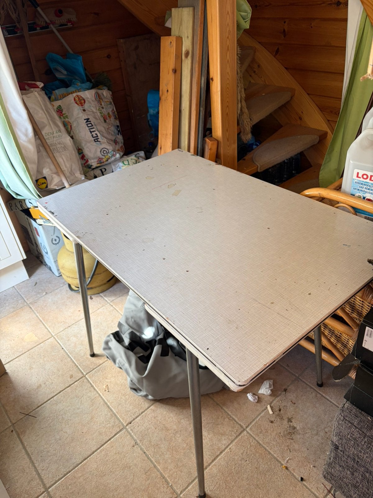 Tafel mica uitschuifbaar 94x 60.bladen 29cm, Ophalen, 50 tot 100 cm, 50 tot 100 cm, Zo goed als nieuw
