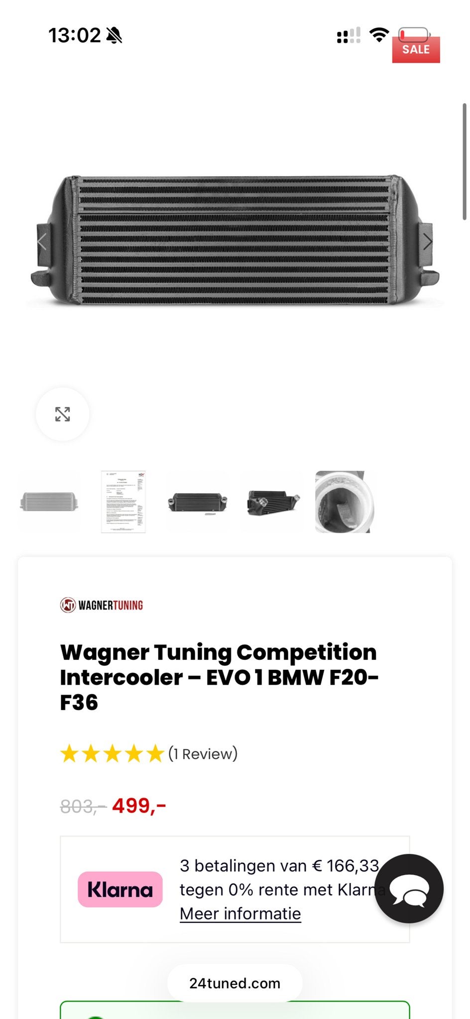 Nieuwe Wagner Tuning Intercooler EVO 1 BMW F20-F36, Ophalen of Verzenden, Nieuw, BMW