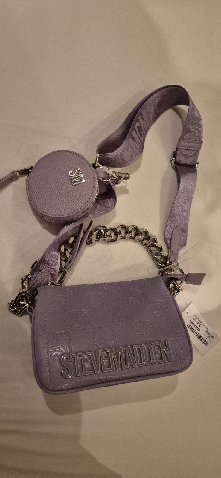 Steve Madden Lila Schouder/Handtas met Muntenzakje - Nieuw, Ophalen of Verzenden, Nieuw, Paars, Overige merken