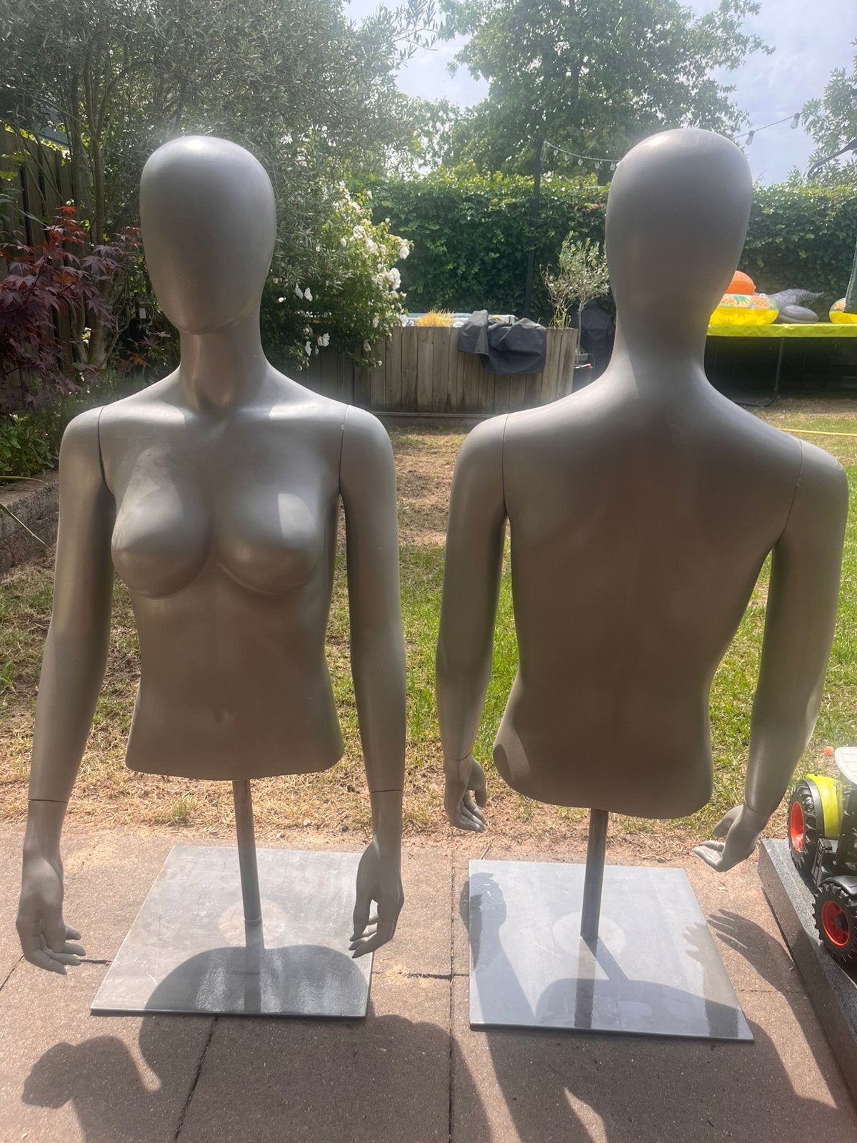 buste | torso | damespop | paspop op metalen voet, Ophalen, Gebruikt, Paspop