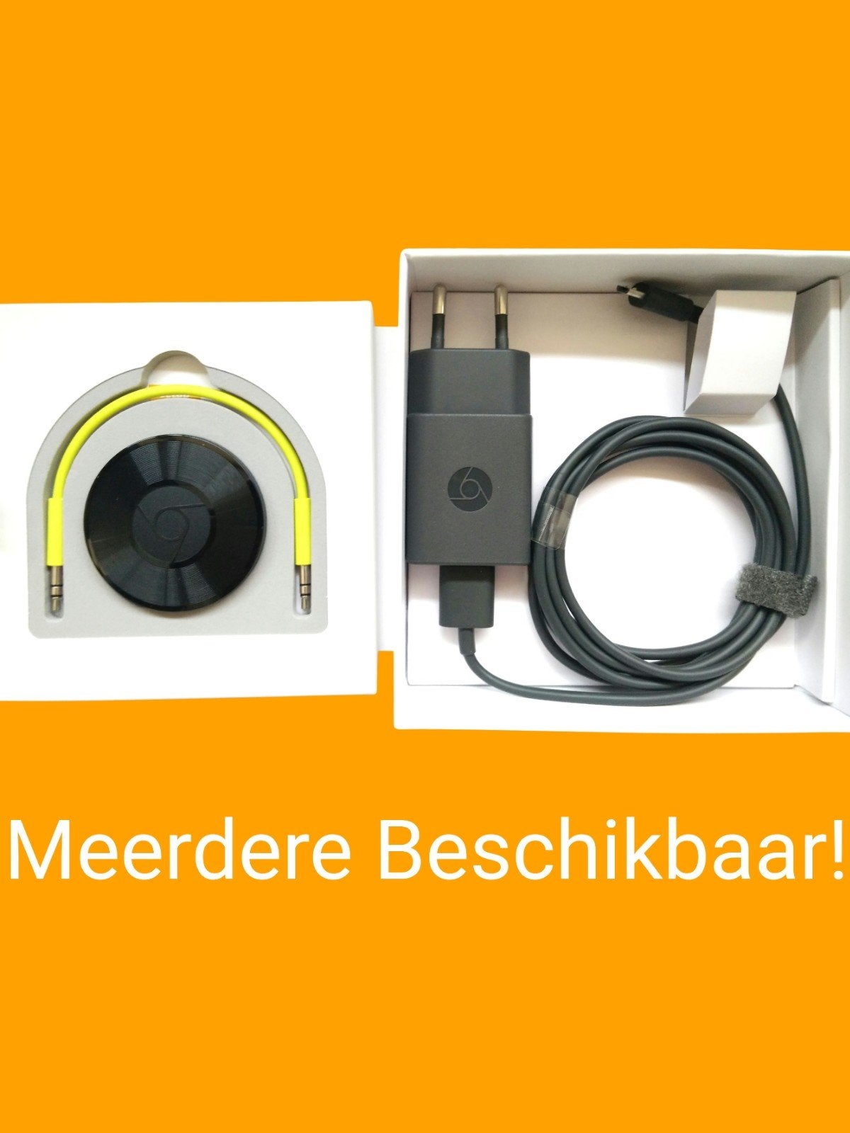 Google Chromecast Audio — Origineel — met accessoires, Audio, Tv en Foto, Mediaspelers, Ophalen of Verzenden, Zo goed als nieuw