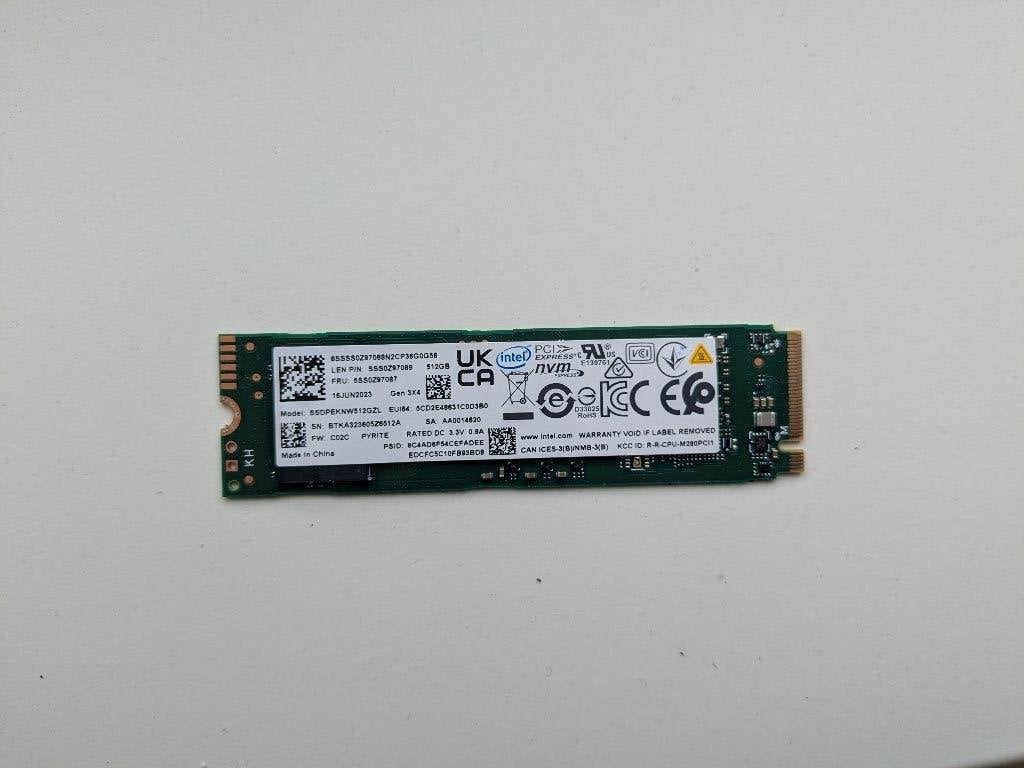 SSD Intel NVMe 512gb, Intern, SSD, Intel, Ophalen of Verzenden