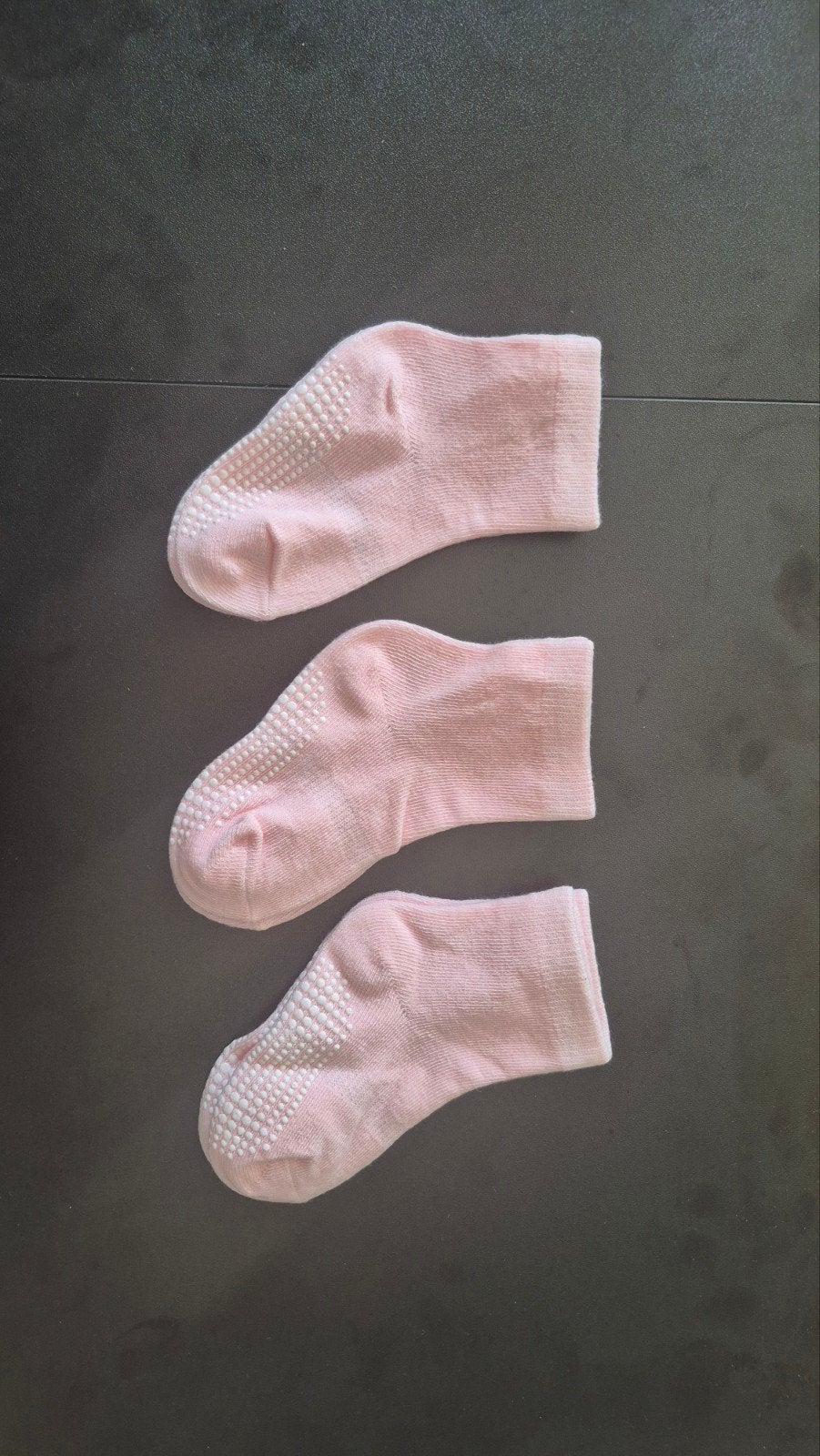 Roze sokjes met antislip - 3 paar - 0-2 jaar - nieuw, Meisje, Nieuw, Ophalen of Verzenden, Onbekend