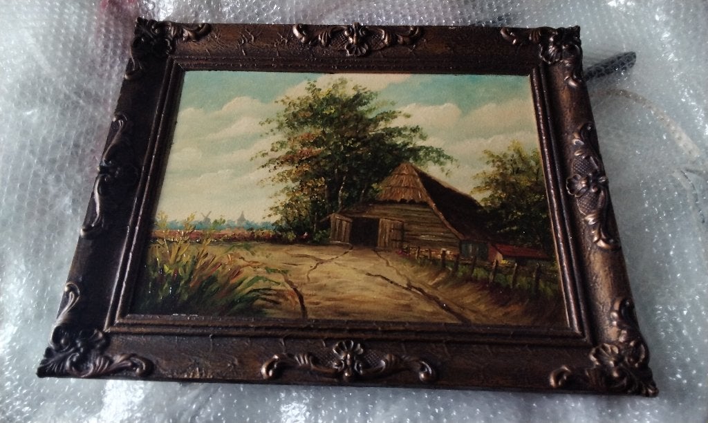 Olieverf Schilderij Landschap Teunis Ooms 1906-1999, Ophalen of Verzenden