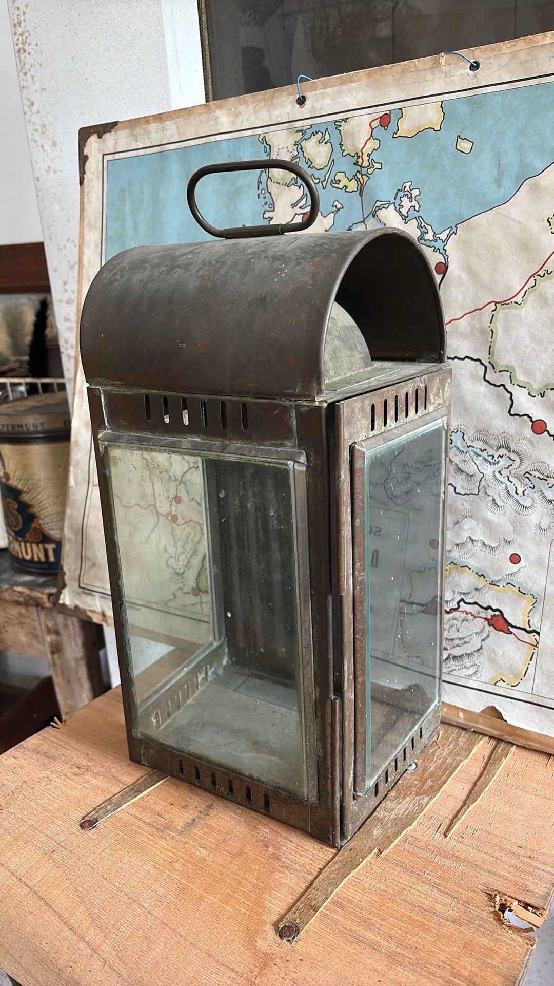 Oude lantaarn stormlamp, Ophalen of Verzenden, Gebruikt