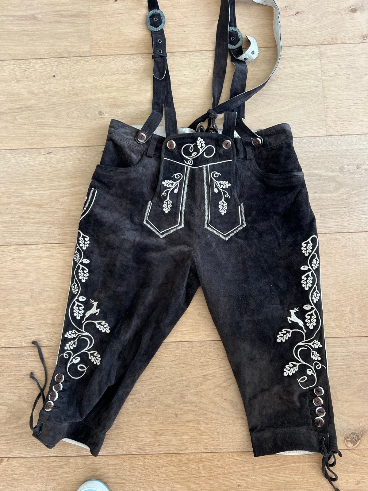 Landhaus Lederhose met bretels - Maat 54, Ophalen of Verzenden, Zo goed als nieuw, Overige maten, Overige thema's