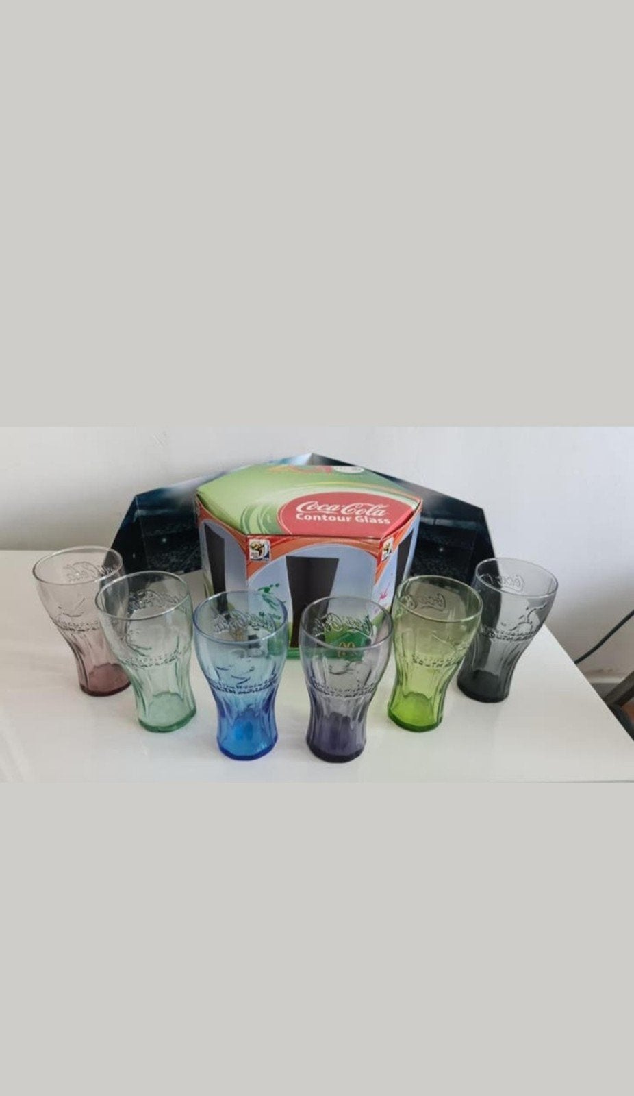 Complete set Coca Cola glazen Fifa Wk voetbal 2010 in verp, Verzamelen, Glas en Borrelglaasjes, Zo goed als nieuw, Frisdrankglas