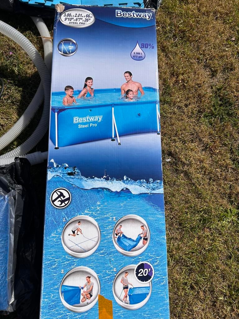 Zwembad Bestway 3.00x2.01x66cm met toebehoren, Gebruikt, Ophalen of Verzenden, Opzetzwembad, 200 tot 400 cm