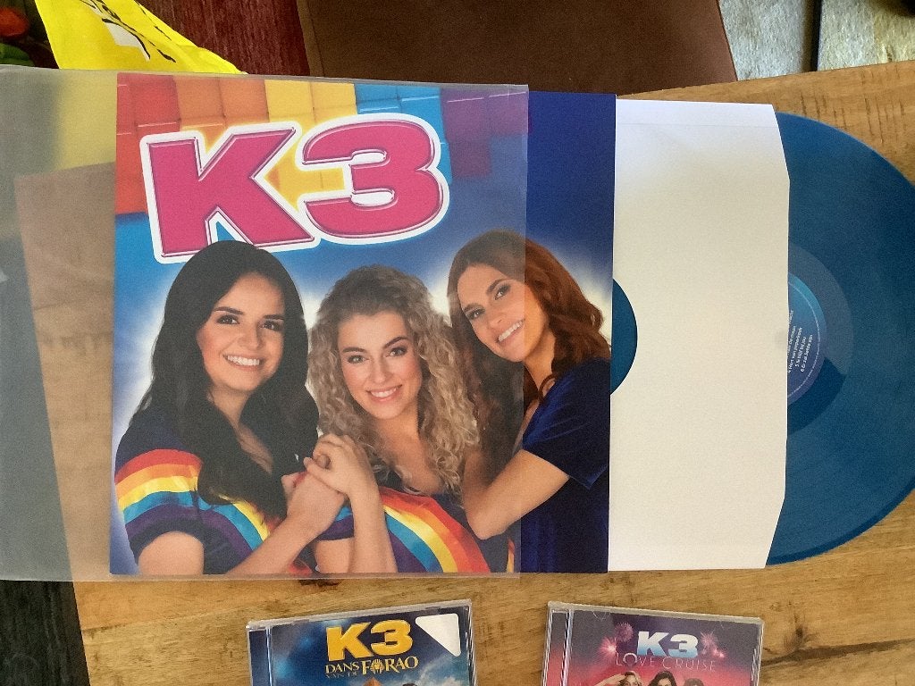 K3 Vinyl waterval blauw, Cd's en Dvd's, LP, Ophalen of Verzenden, Zo goed als nieuw, Colored vinyl