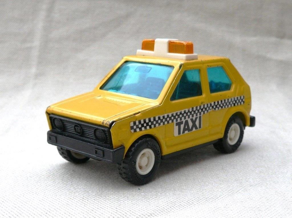 Buddy L Vw volkswagen golf rabbit taxi. 1/30., Antiek en Kunst, Antiek | Speelgoed, Ophalen of Verzenden