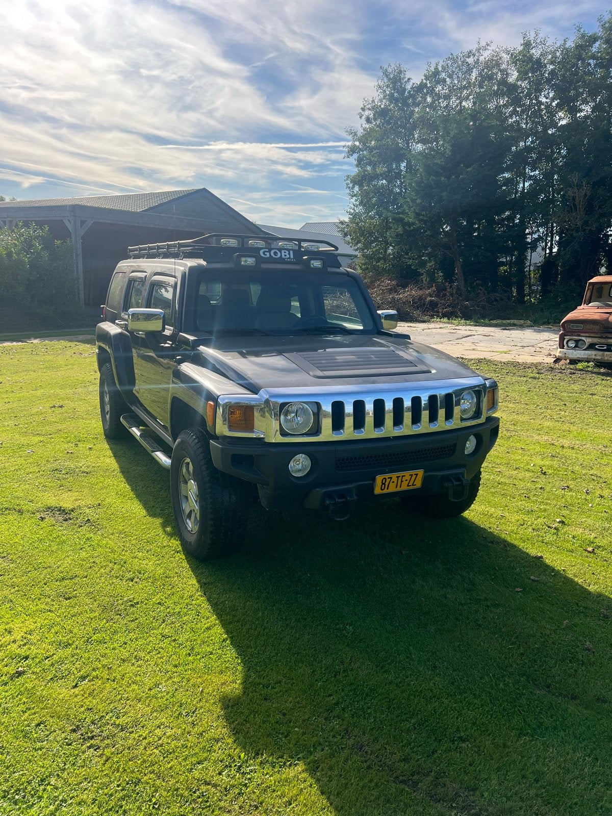 Hummer 2005 Zwart 120d km. Met toof rack, Auto's, Automaat, 2220 kg, 3500 cc, 138 €/maand