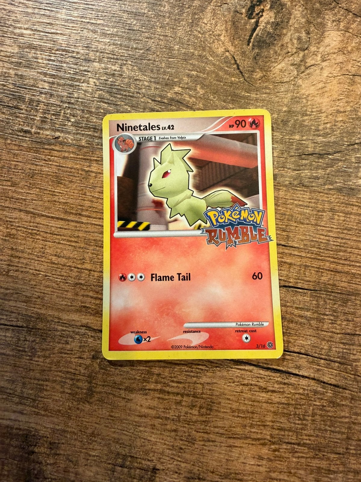 Ninetales Rumble 3/16, Hobby en Vrije tijd, Ophalen of Verzenden, Zo goed als nieuw, Losse kaart, Foil