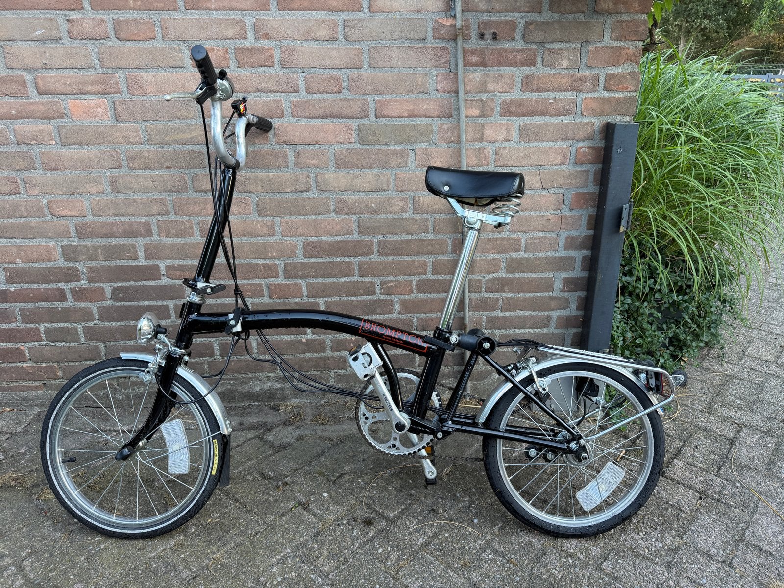 Brompton vouwfiets - Zwart, 3 versnellingen, Ophalen, Gebruikt, Totaal opvouwbaar, Brompton