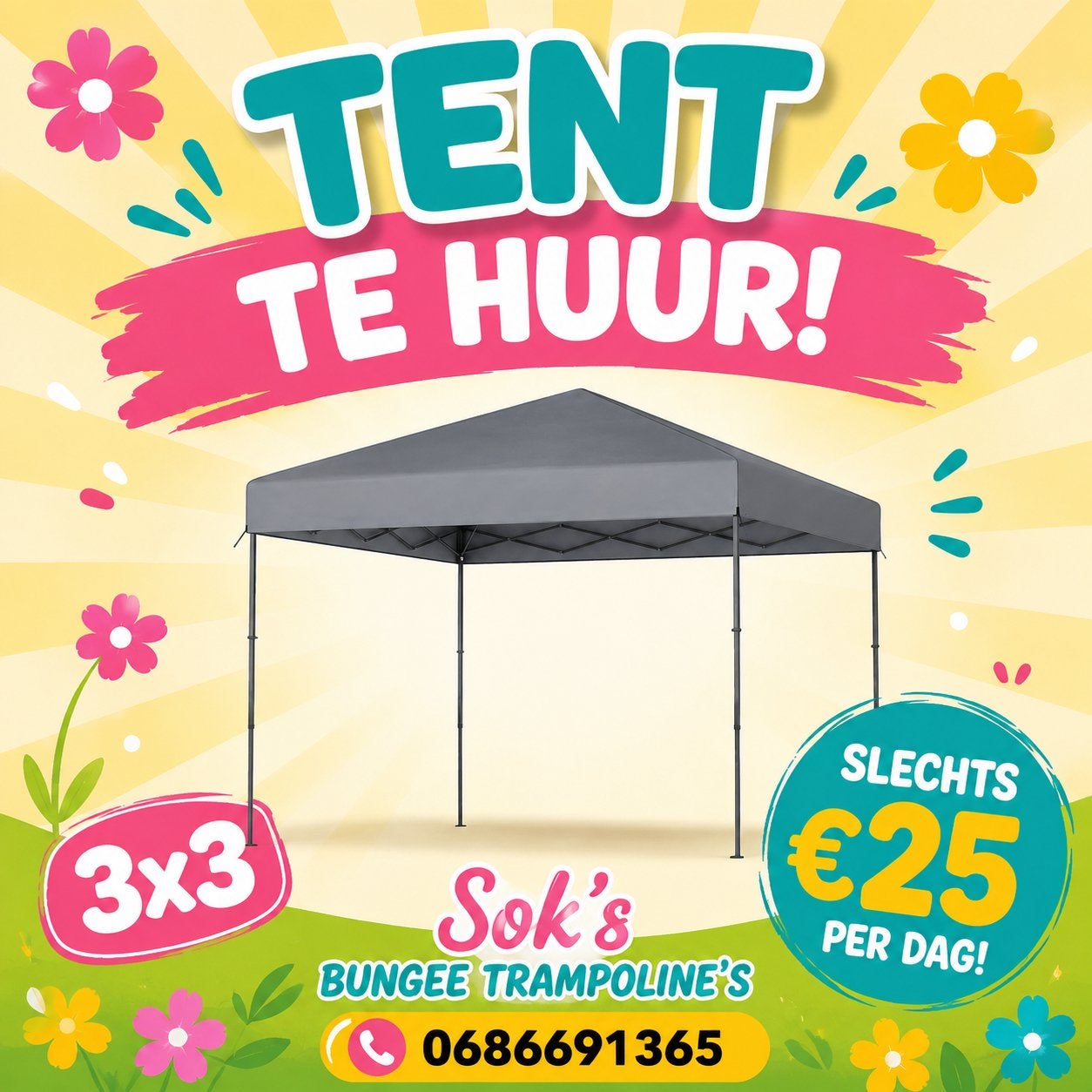 Tent te huur, Ophalen of Verzenden, Zo goed als nieuw