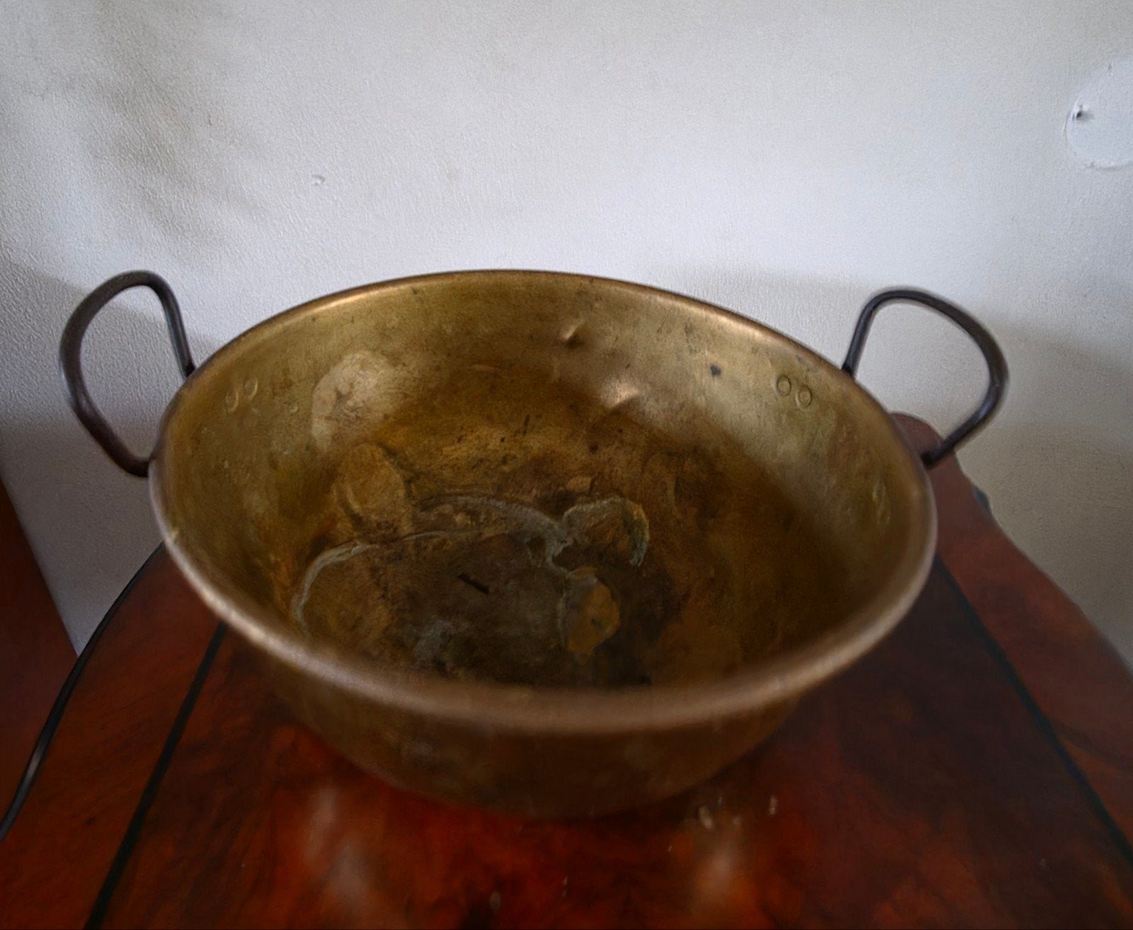 Antieke Koperen Ketel/Pan met Handvatten, Antiek en Kunst, Antiek | Koper en Brons, Ophalen of Verzenden