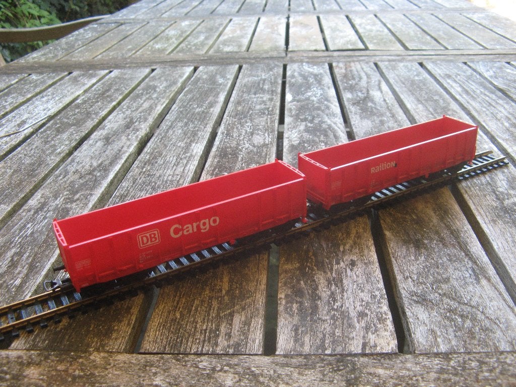 Tweetal PIKO wagons Eas Duitse maatschappijen, Gelijkstroom, Nieuw, Wagon, Piko