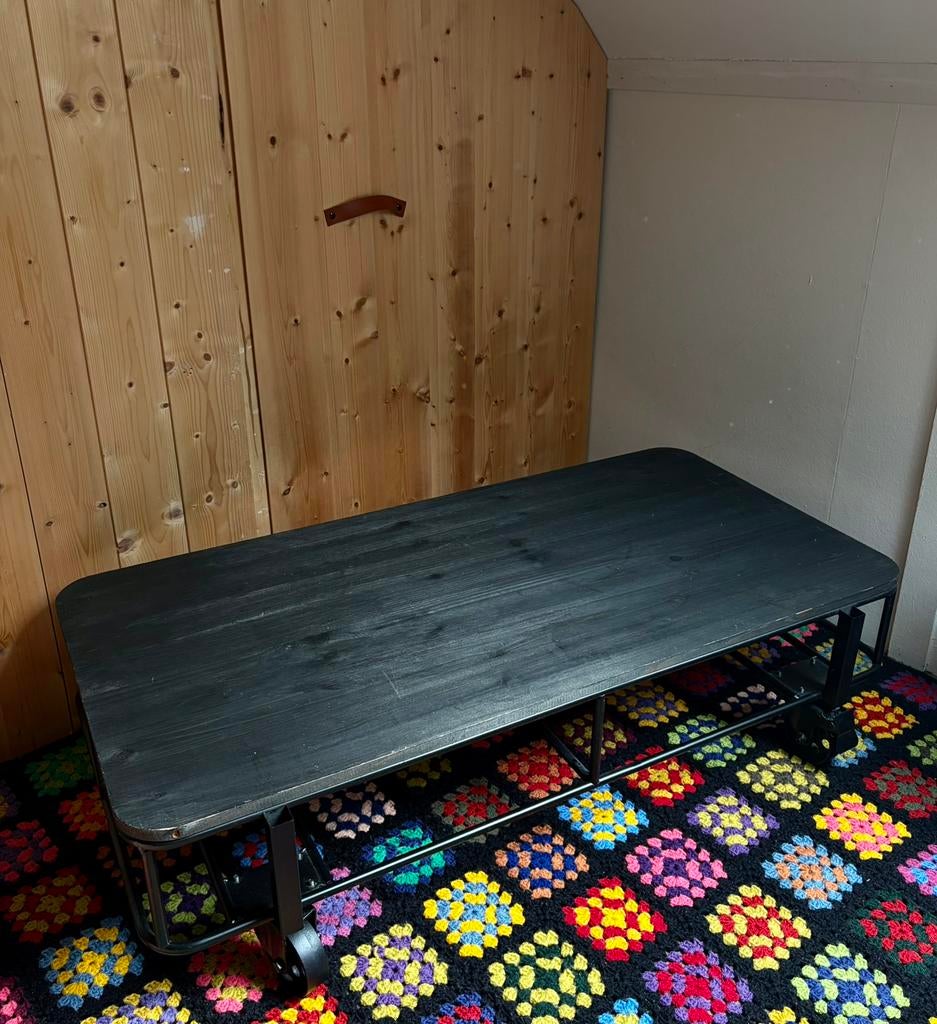 Transportkar salontafel zwart, Ophalen, 50 tot 100 cm, Zo goed als nieuw, Minder dan 50 cm