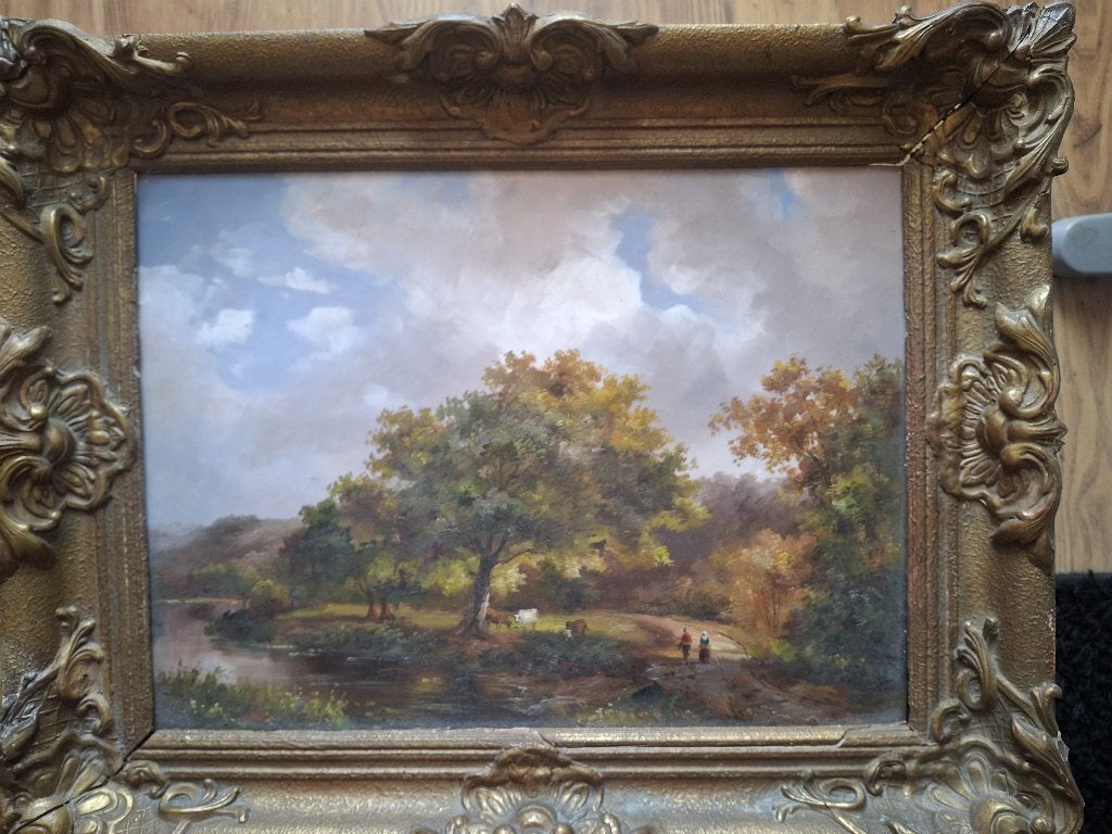 M.A.Koekkoek  olieverf schilderij, Paneel, Nederlandse school, Ophalen of Verzenden, Landschap
