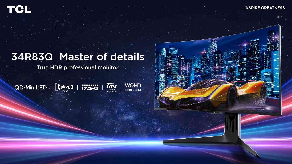 Mini-LED 34 inch monitor - TCL 34R83Q Curved Ultrawide 170hz, Computers en Software, Monitoren, 1 tot 2 ms, Overige resoluties