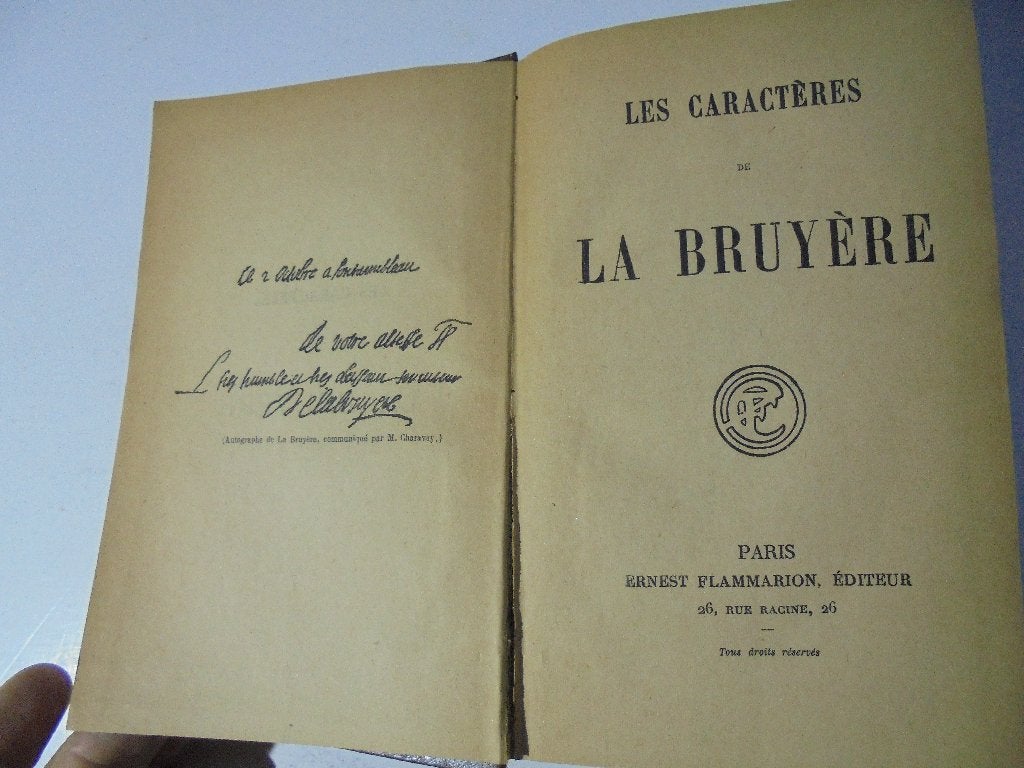 La Bruyère Carctères (LOK-14, Ophalen, Gelezen