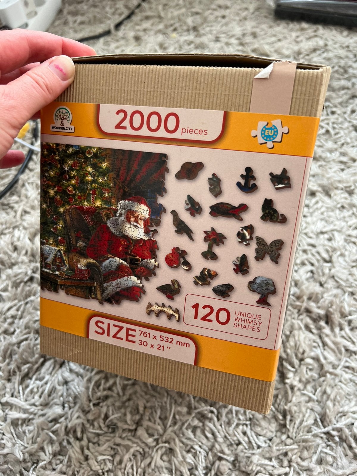 2000p wooden puzzle, with unique shapes, Ophalen, 500 t/m 1500 stukjes, Zo goed als nieuw