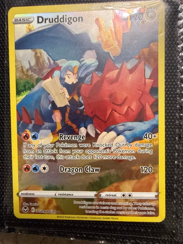 Pokémon Kaart Druddigon TG09/TG30 - Zo goed als nieuw, Ophalen of Verzenden, Zo goed als nieuw, Losse kaart