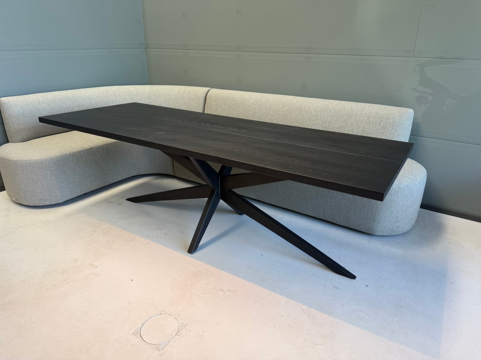 Nieuwe massief zwart eiken tafel 90x240, Huis en Inrichting, Tafels | Eettafels, Ophalen, Nieuw, Rechthoekig, 50 tot 100 cm