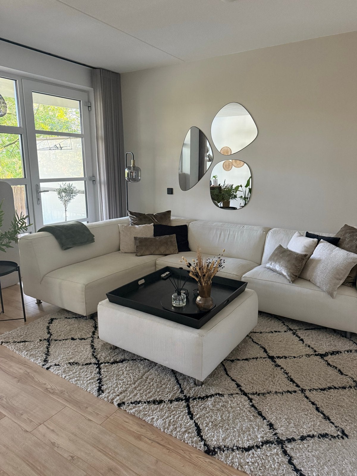 Hocker 90x90x40 cm met dienblad 80x80 cm, Ophalen, Gebruikt, Vierkant, 75 tot 100 cm