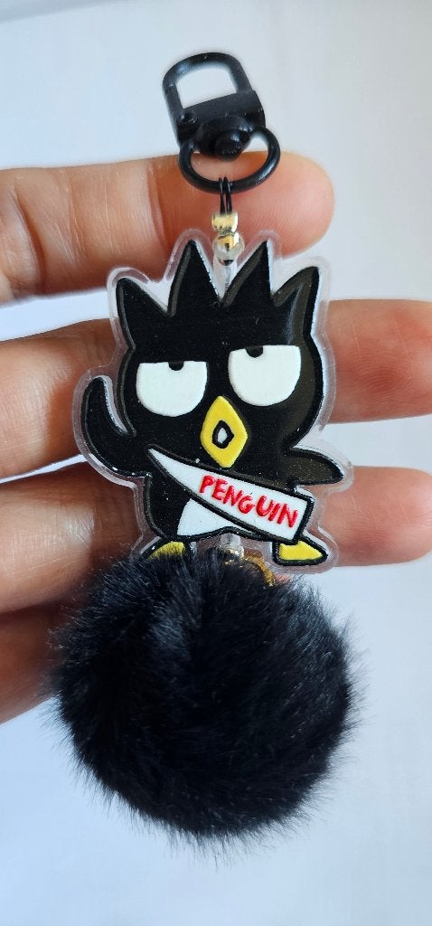 Black Badtz-Maru Sanrio Keychain, Ophalen of Verzenden