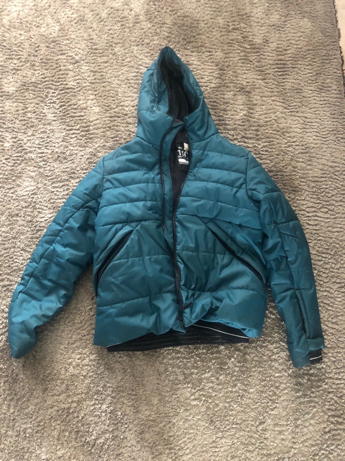 Piste 150 ski-jas - Blauw/Groen - Maat 150, Ophalen of Verzenden, Zo goed als nieuw, Jongen of Meisje
