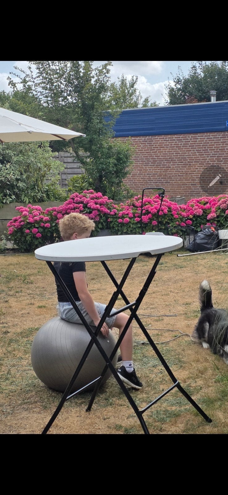 Witte statafel / sta tafel in goede staat, Ophalen, Zo goed als nieuw