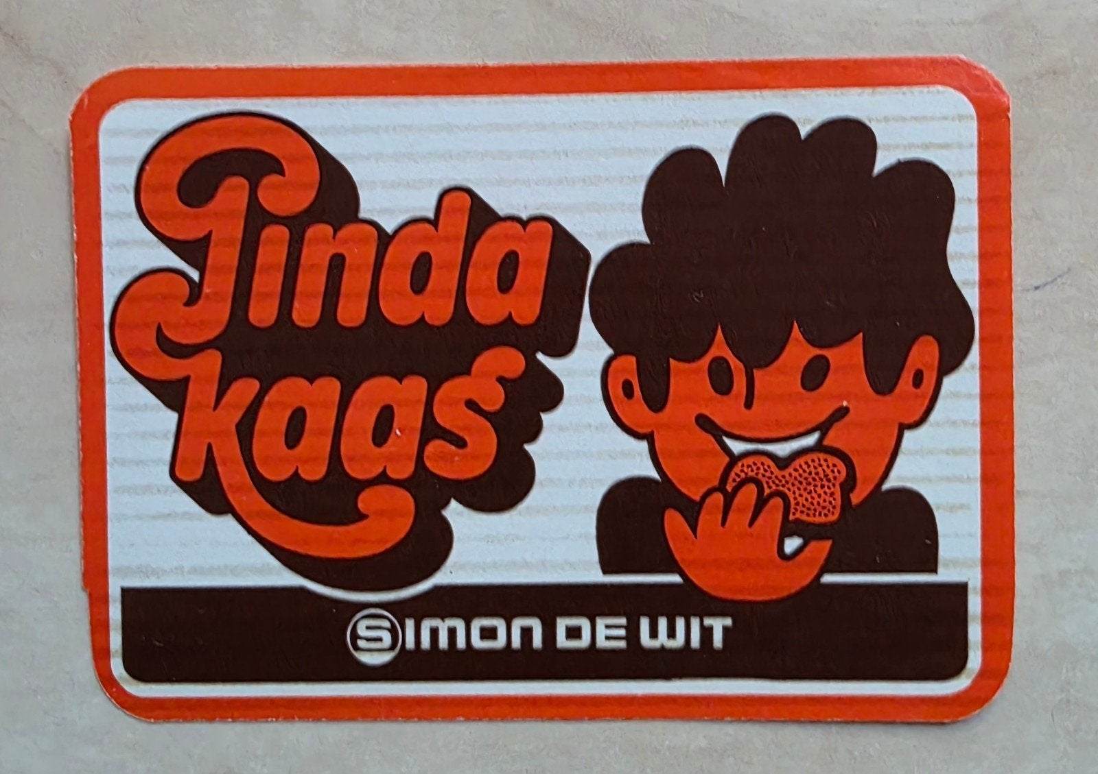 154) ORIGINEEL ETIKET SIMON DE WIT PINDAKAAS, Verzenden, Gebruikt, Overige typen