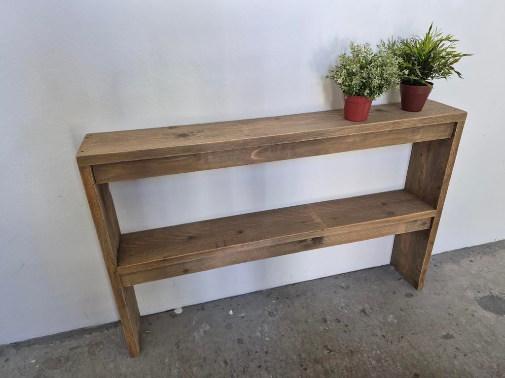 Sidetable steigerhout 120cm breed, Ophalen, 100 tot 150 cm, Nieuw, Minder dan 25 cm
